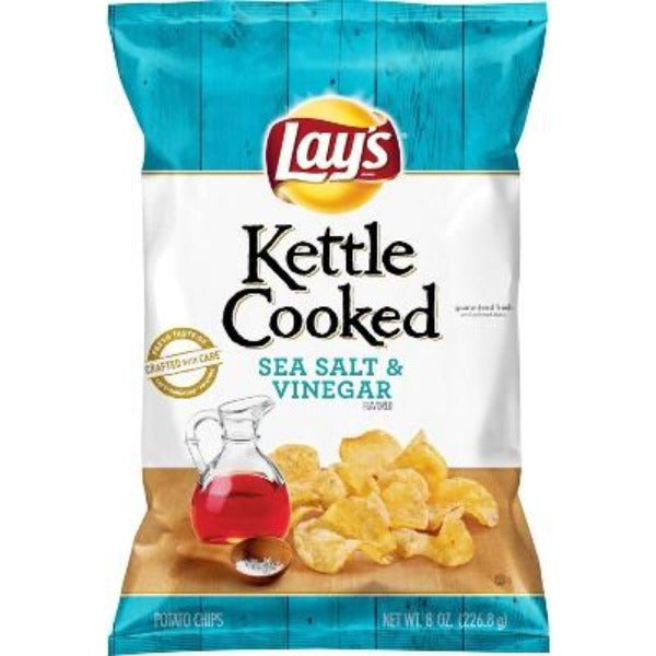 Lay's Kettle Cooked Sea Salt & Vinegar Potato Chips  8 oz