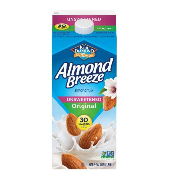 Blue Diamond Almond Milk Unsweetened Original Half Gallon