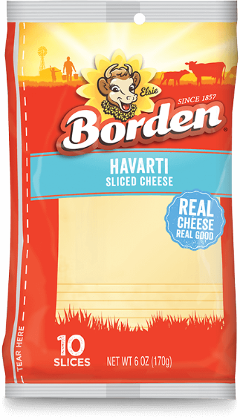 Borden Havarti Sliced Cheese 6 oz