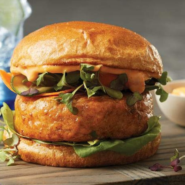 Lagniappe Honey Dijon Salmon Burger 6 oz 4 pk