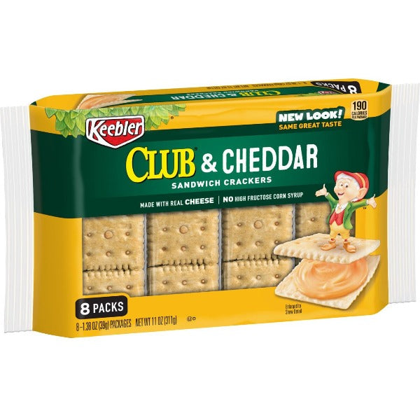 Keebler Club & Cheddar Sandwich Crackers 8 pk