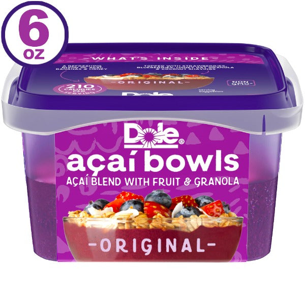 Dole Acai Bowls with Fruit & Granola 6 oz