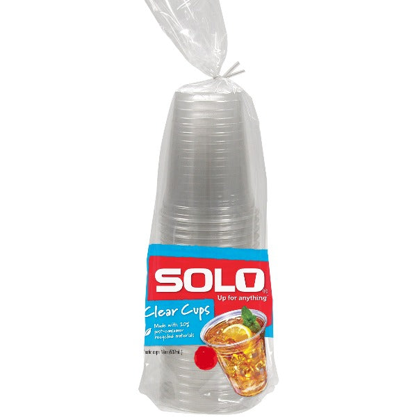 Solo Clear Plastic Cups 18 oz 28 ct