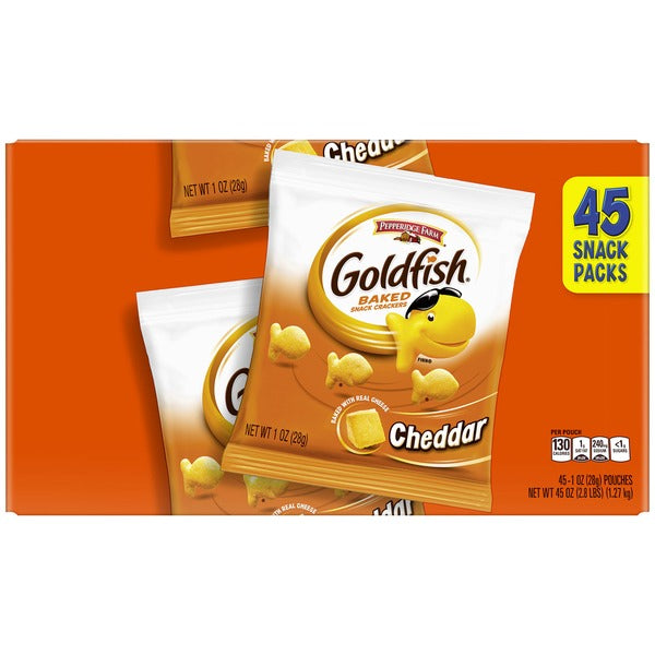 Goldfish Cheddar Crackers 1 oz bags  45 ct