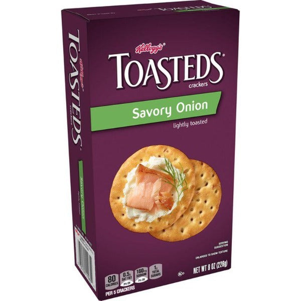 Kellogg's Toasteds Crackers Savory Onion 8 oz