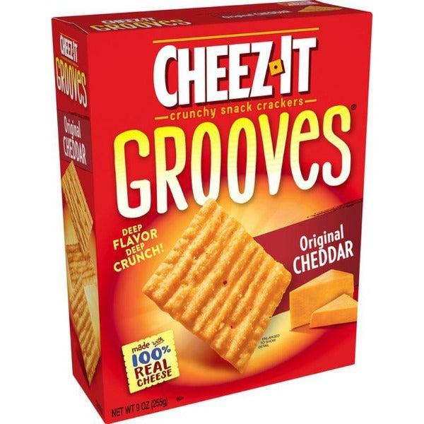 Cheez It Grooves Original Cheddar Crackers 9 oz