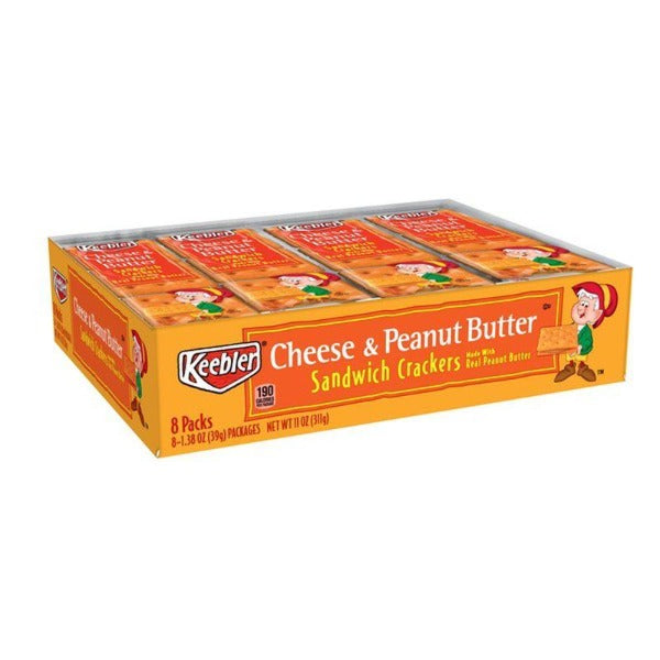 Keebler Cheese & Peanut Butter Sandwich Crackers 8 pk