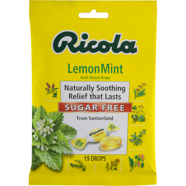 Ricola Sugar Free Lemon Mint Drops 19 ct