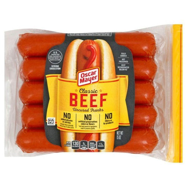 Oscar Mayer Beef Hot Dogs 15 oz