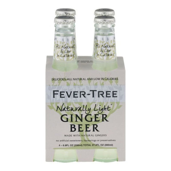 Fever Tree Refreshingly Light Ginger Beer 6.8 fl oz 4 pk