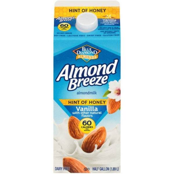 Blue Diamond Almond Milk Vanilla Hint of Honey Half Gallon