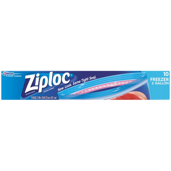 Ziploc Freezer Bags 2 Gallon 10 ct