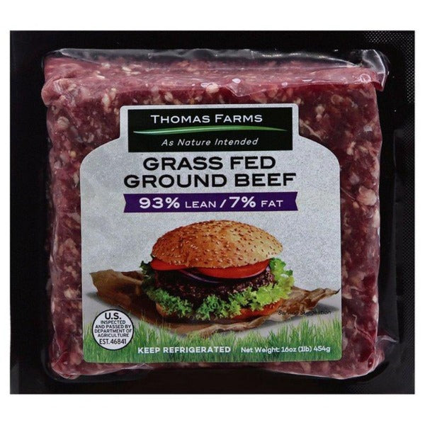 Thomas Farm Grass Fed Ground Beef 93/7 16 oz