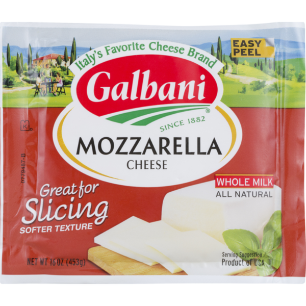 Galbani Mozzarella Cheese 1 lb Block