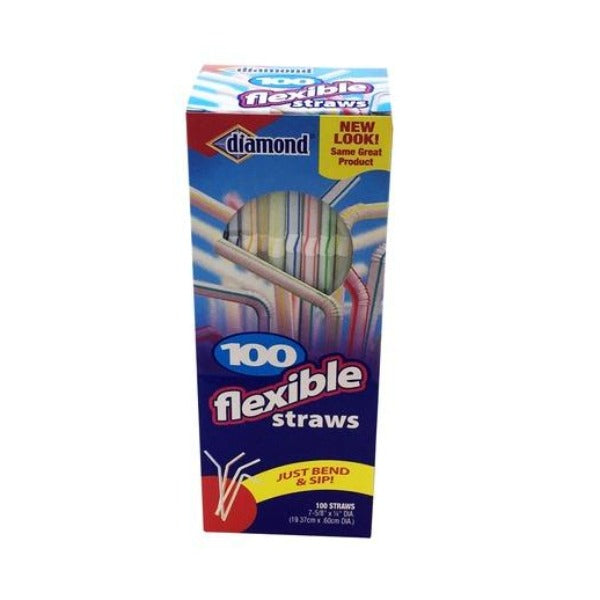 Diamond Flexible Straws 100 ct