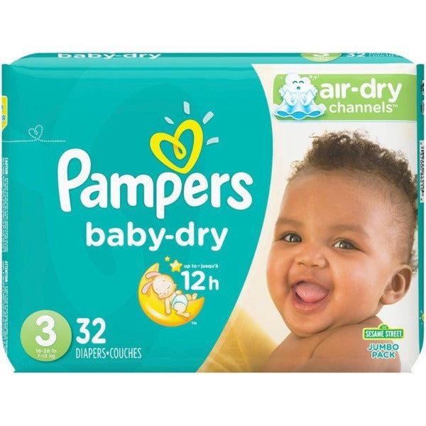 Pampers Baby Dry Diapers Size 3, 32 ct