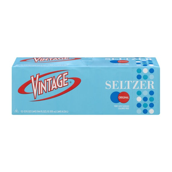 Vintage Seltzer Original 12 oz cans 12 pk