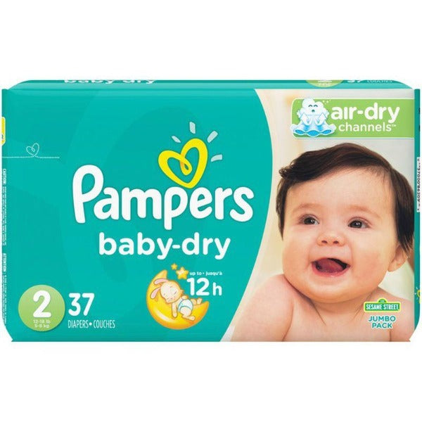 Pampers Baby Dry Diapers Size 2, 37ct