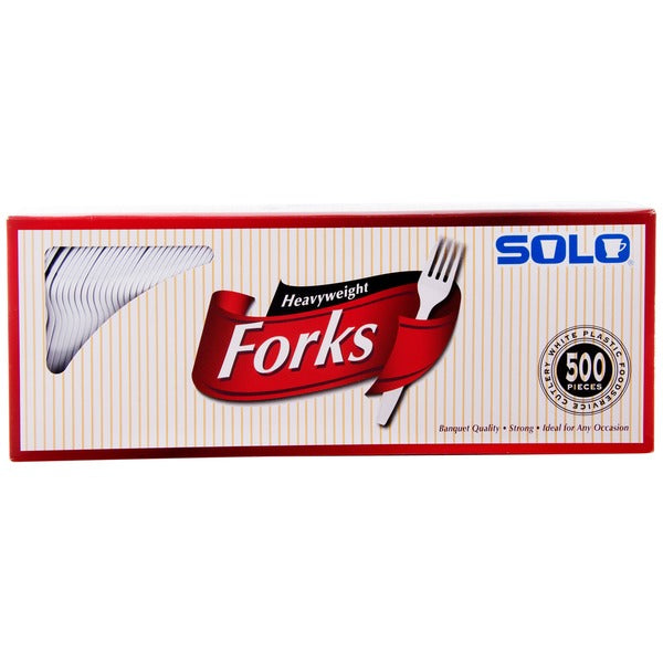 Solo Heavyweight Plastic Forks 500 ct