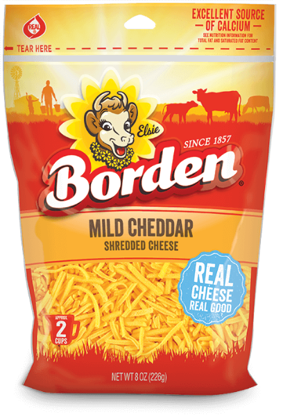 Borden Mild Cheddar Shredded Cheese 8 oz