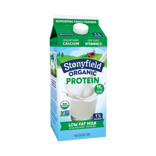 Stonyfield Organic 1% Lowfat Milk Half Gallon